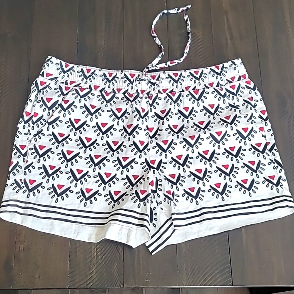 NWOT Ann Taylor LOFT Boho Linen Shorts Pockets Elastic Waist Beachy